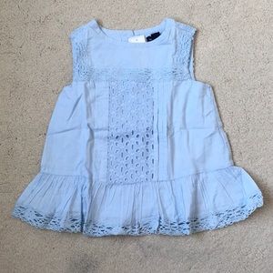 Girls Gap Eyelet Peplum Blouse NWT 4